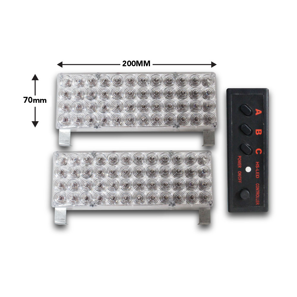 STROBE LIGHT 48 LED WHITE WITH CONTROL BOX-STROBE3015