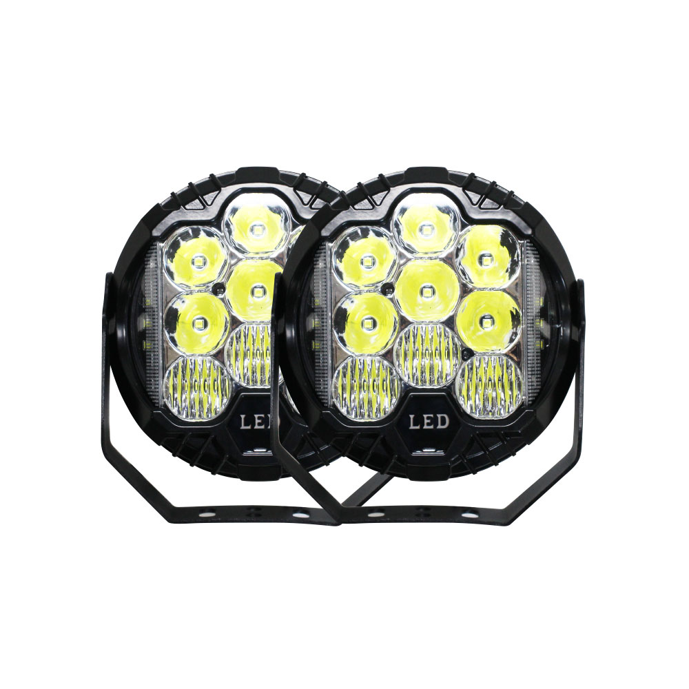 UNIVERSAL 7 INCH ROUND SPOT LIGHTS 150 WATTS 15 SMD SET OF 2-LEDBARS7