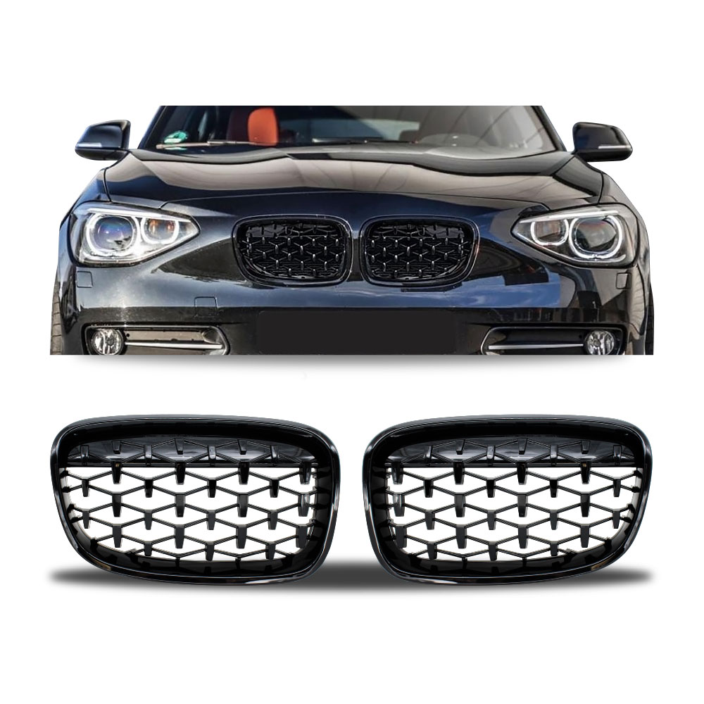 BMW F20 2012-2014 PRE-FACELIFT DIAMOND GRILL GLOSS BLACK-BMWF20GDGB