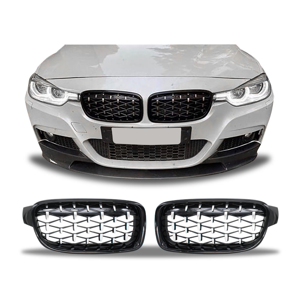 BMW F30 & F80 DIAMOND GRILL CHROME & BLACK-BMWF30GDCB