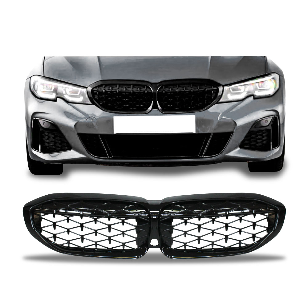 BMW G20 2018+ DIAMOND GRILLS GLOSS BLACK-BMWG20GRILL