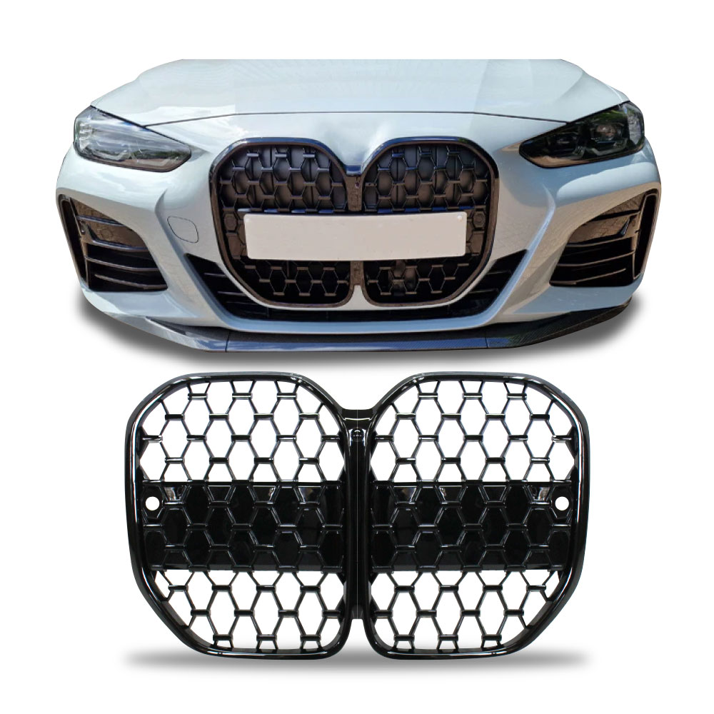 BMW G22, G23, G26 2020+ DIAMOND GRILL GLOSS BLACK-BMWG22G