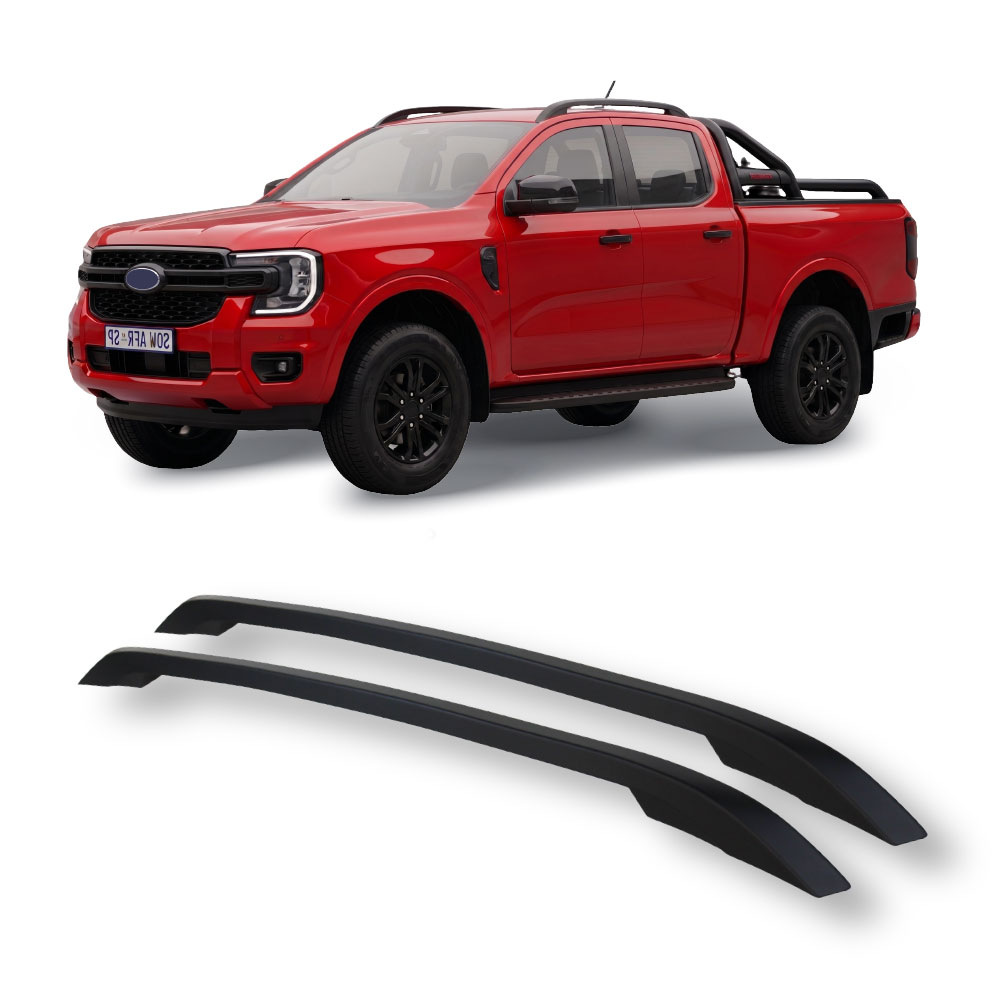 RANGER 2023+ STICK ON RAISED ROOF RACKS BLACK-D9-FD2023RRS