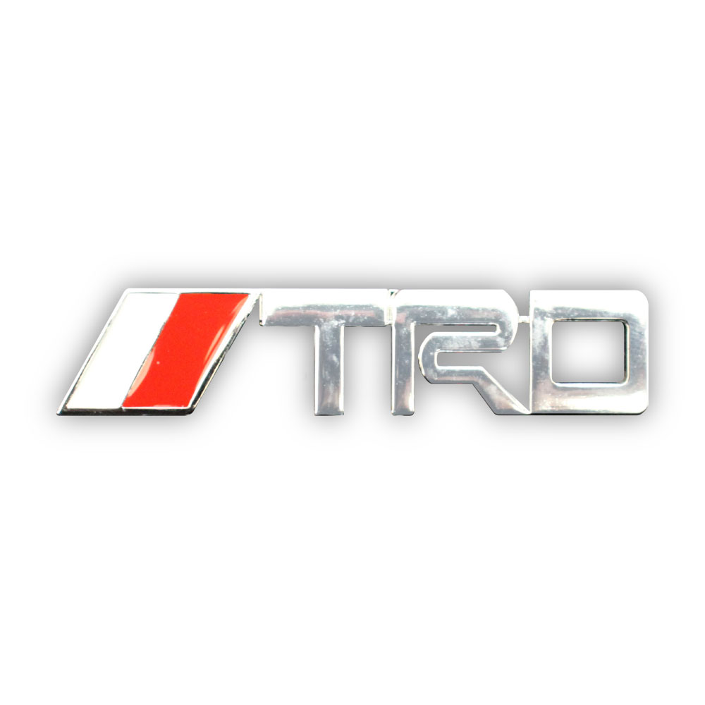 TRD STICK ON METAL BADGE 4 PIECE CHROME-TRD2-4PCE