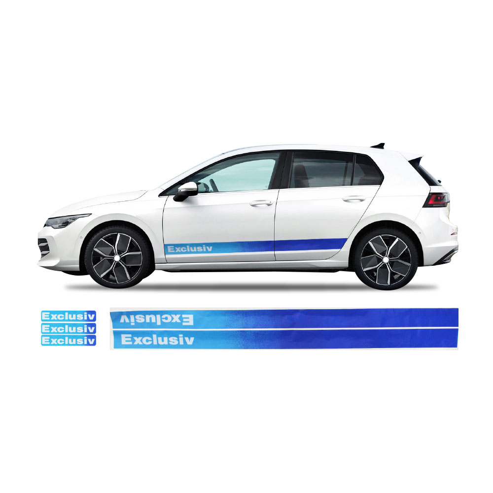 UNIVERSAL EXCLUSIV SIDE STICKER DECAL BLUE-DXAEXCBLU