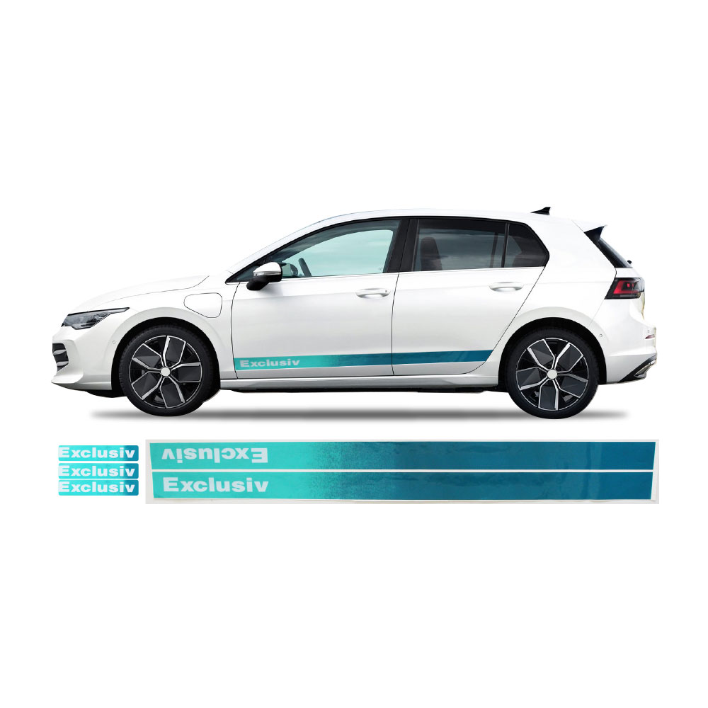 UNIVERSAL EXCLUSIV SIDE STICKER DECALS TURQUOISE-DXAEXCTURQ