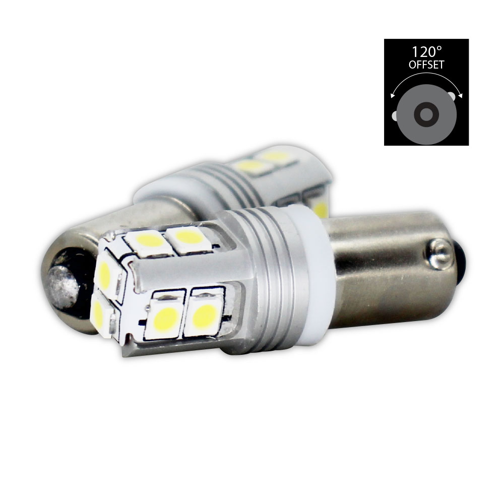 10 SMD CANBUS PARK LIGHT BULBS 120 DEGREE OFFSET SUITABLE TO FIT BMW F30-T10-BA9SH21W