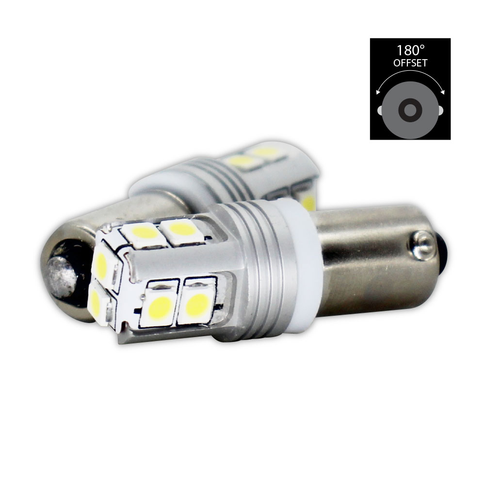 10 SMD CANBUS PARK LIGHT BULBS 180 DEGREE OFFSET SUITABLE TO FIT BMW F30-T10-BA9SF30H5