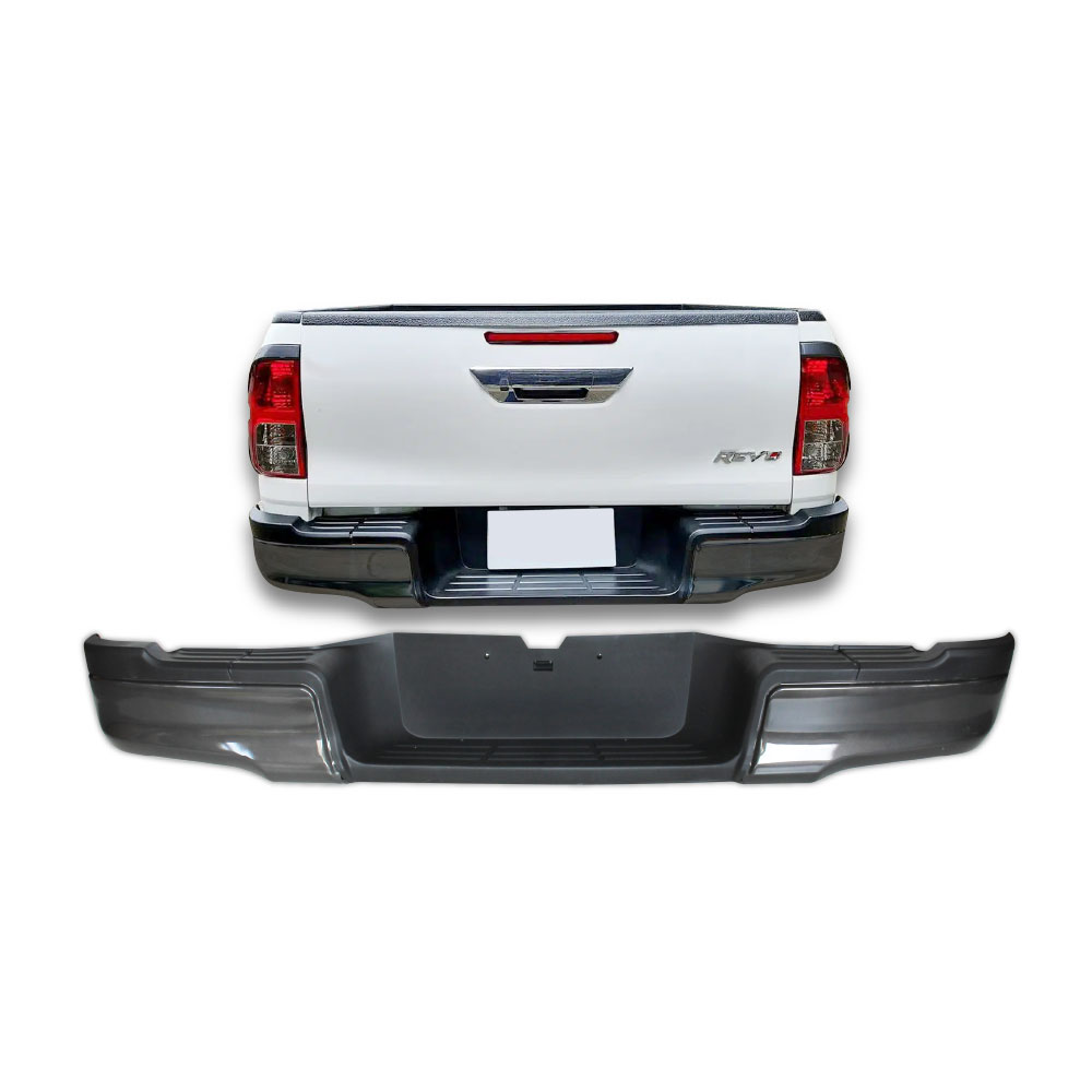 HILUX REVO 2016-2024 STEEL REAR BUMPER GREY-RBSTOYRHGY