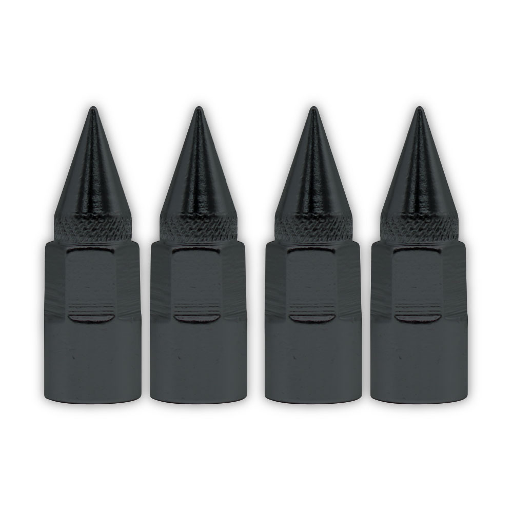 AK47 SHORT BULLET VALVE CAPS BLACK-VCAP+KEY4-BLK