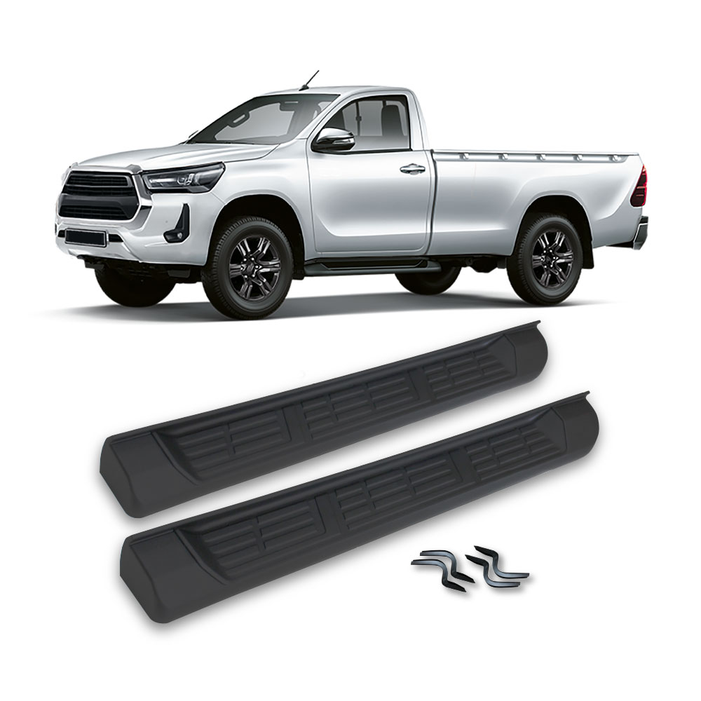 HILUX GD6 2016-2024 SINGLE CAB SIDE STEPS 1.2M BLACK-SS1