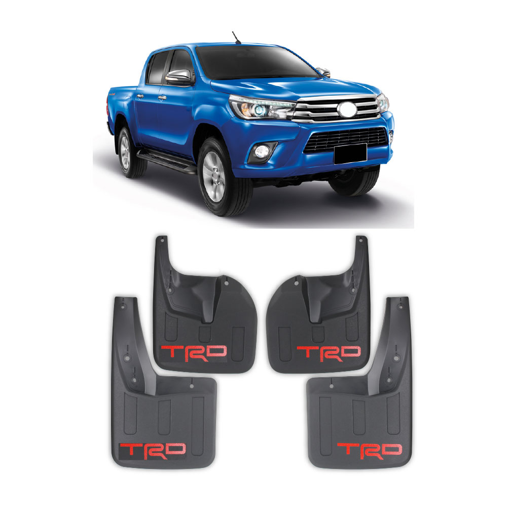 HILUX REVO 2016+ TRD MUDFLAPS 4 PIECE SET-MFTOYB2REVOTRD