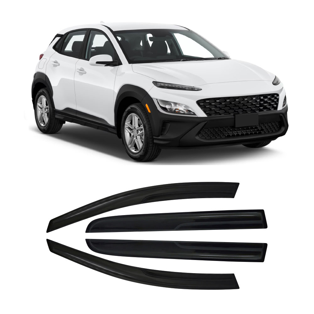 HYUNDAI KONA 2019-2023 INJECTION BLACK WINDSHIELDS 4 PIECE-WSSHYKONA