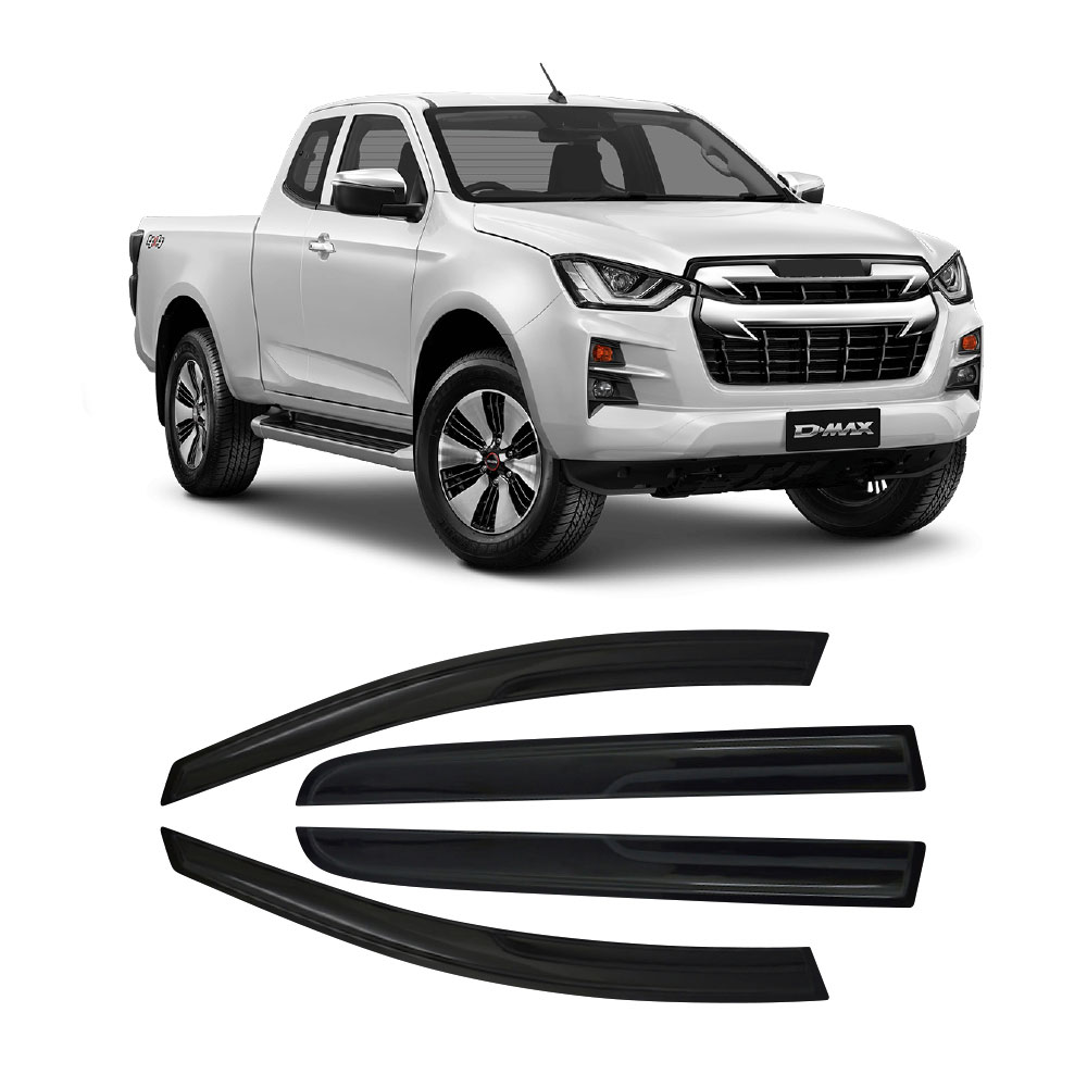 ISUZU 2022+ CLUB CAB 2.5 DOOR INJECTION BLACK WINDSHIELDS 4 PIECE-WSSIZ07INJ2.5