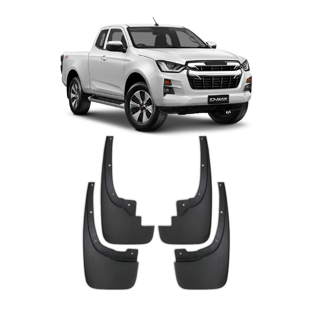 ISUZU 2022+ DMAX LOW SPEC MUDFLAPS 4 PIECE-MFISUZ6