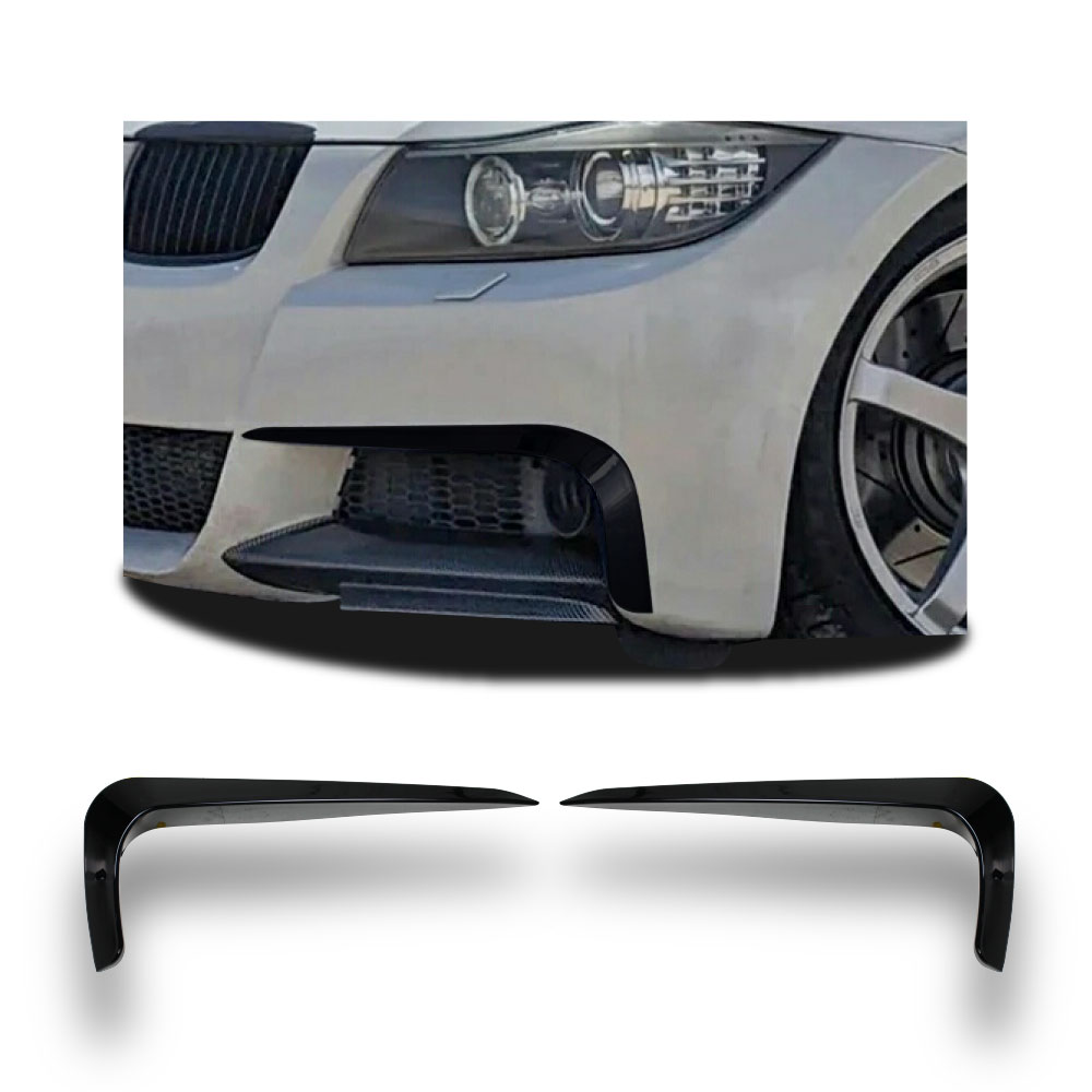 BMW E90 PRE-FACELIFT M SPORT FOG CANARD GLOSS BLACK-BMWE90FSPFOGPF