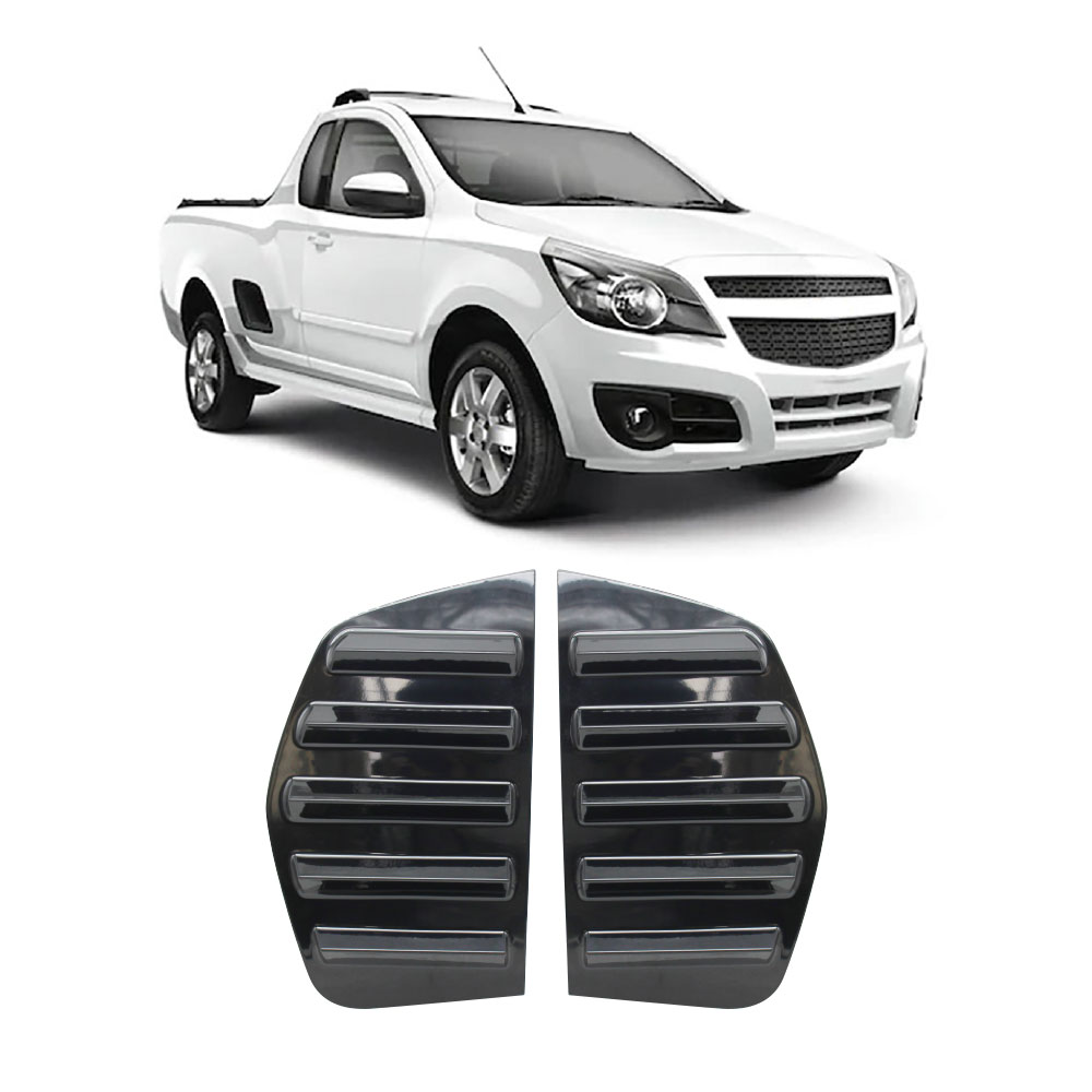 CHEV UTILITY 2012+ QUARTER GLASS WINDOW LOUVERS GLOSS BLACK