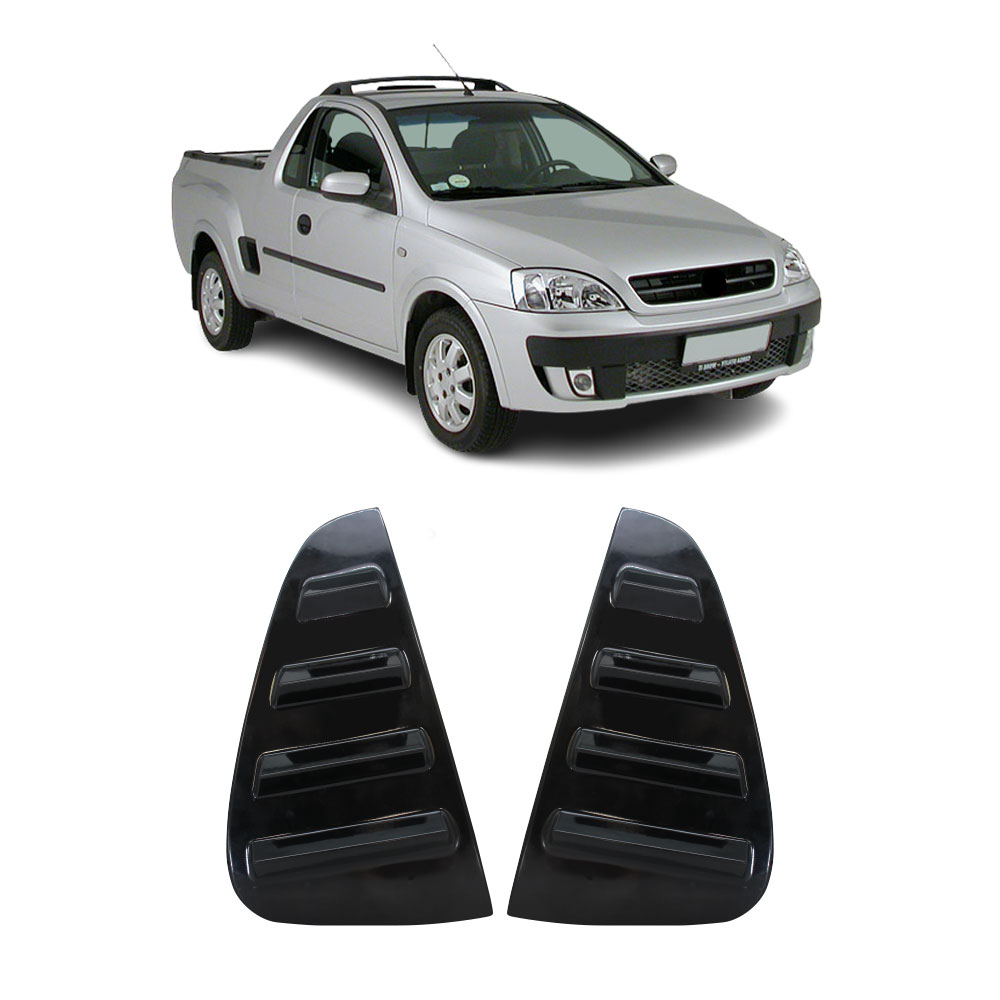 CORSA UTILITY 2003+ QUARTER GLASS WINDOW LOUVERS GLOSS BLACK-LOUVREUTILITY