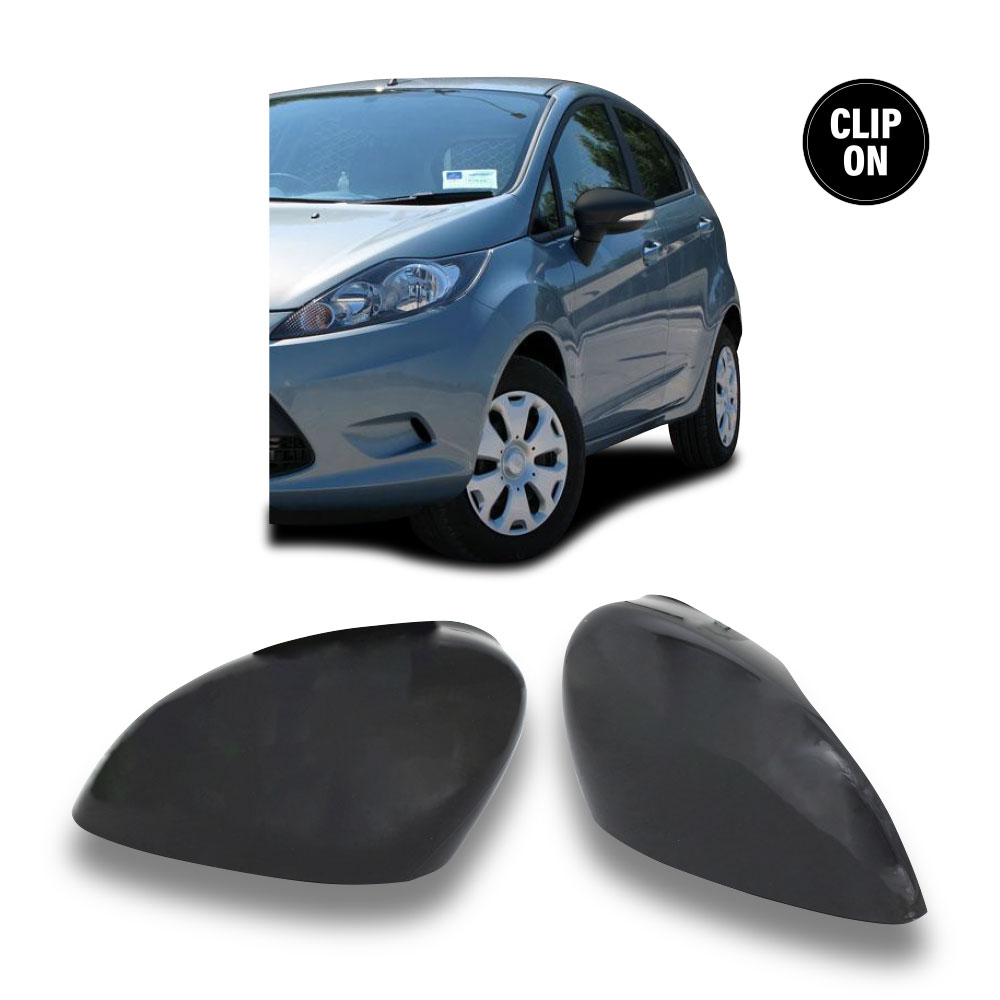 FORD FIESTA 2009-2015 CLIP ON MIRROR COVERS GLOSS BLACK-MIRRORCFORD