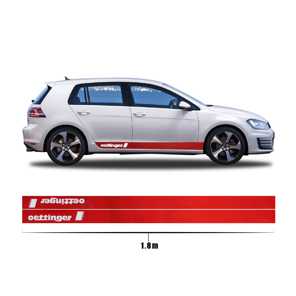 OETTINGER SIDE STICKER DECALS 2 PIECE SET RED-DXAOETRED