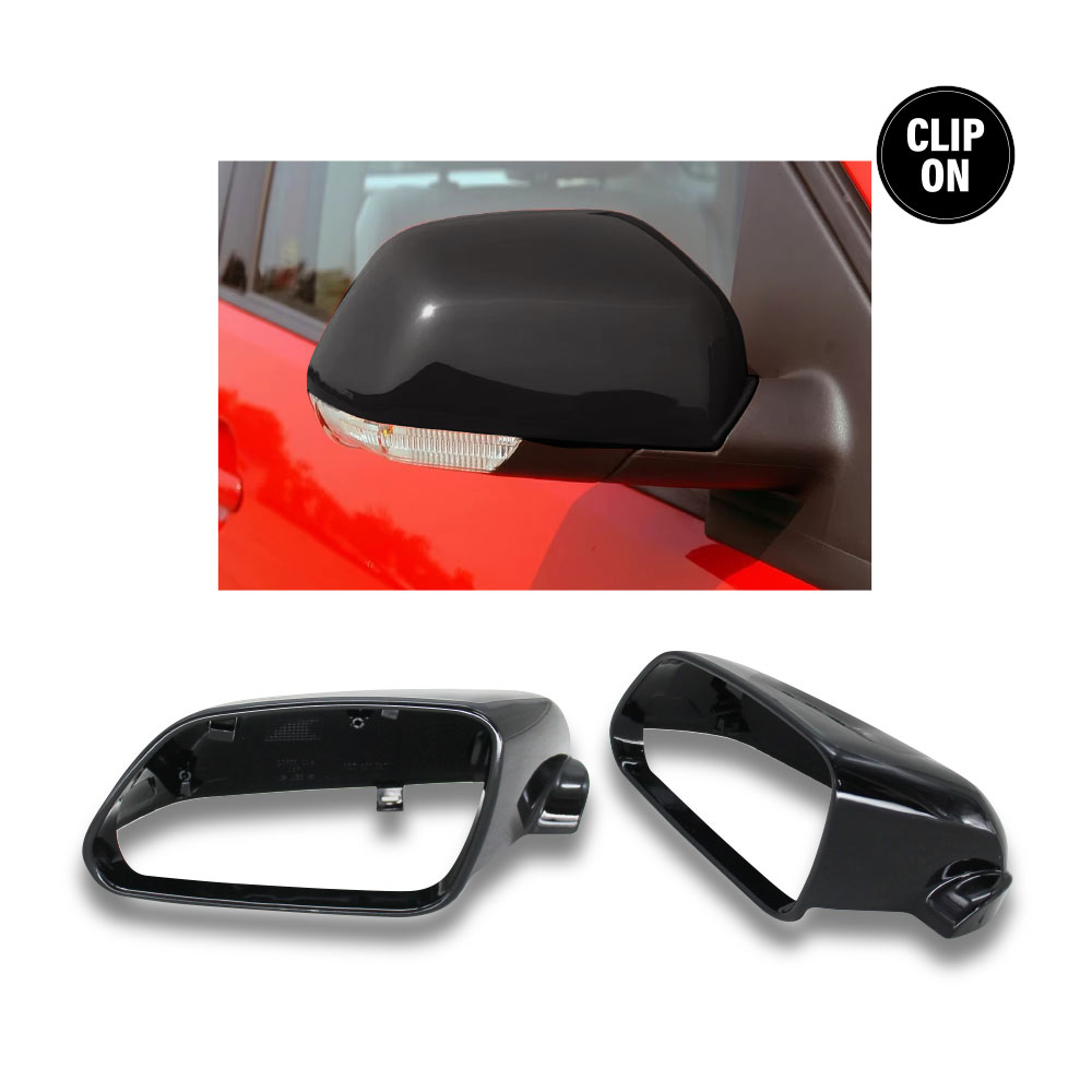 POLO 9N VIVO OE STYLE CLIP ON MIRROR COVERS GLOSS BLACK-PFSP9NMVIVO