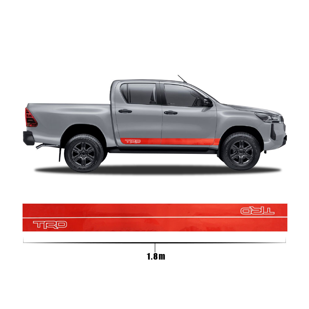 TRD SIDE STICKER DECAL 2 PIECE SET RED-DXATRDRED