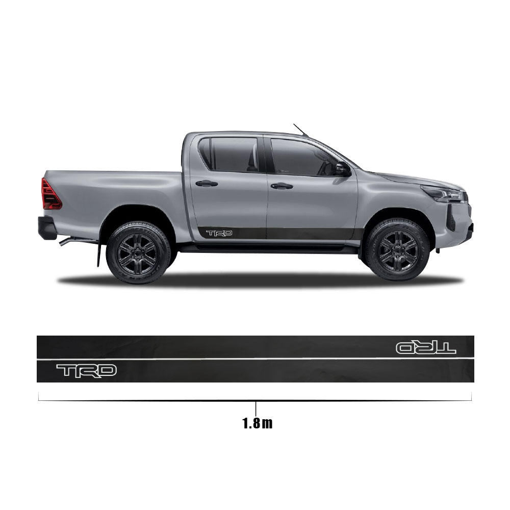 TRD SIDE STICKER DECALS 2 PIECE SET BLACK-DXATRDBLK