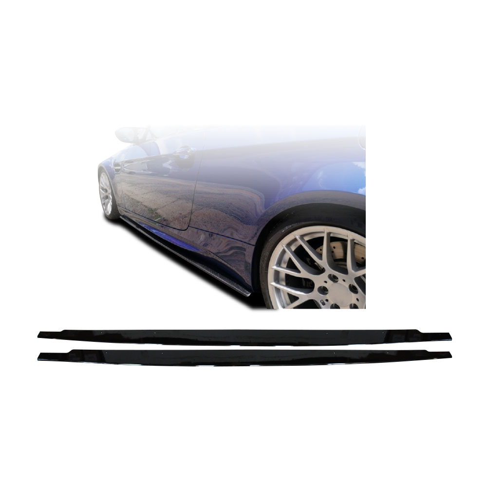 BMW E92 E93 M3 SIDE SKIRTS 2 PIECE GLOSS BLACK-BMWE92MCF