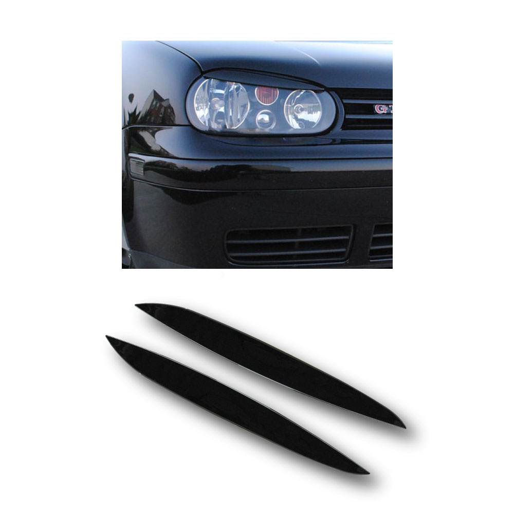 VW GOLF 4 PLASTIC EYELIDS GLOSS BLACK-EYELIDG4