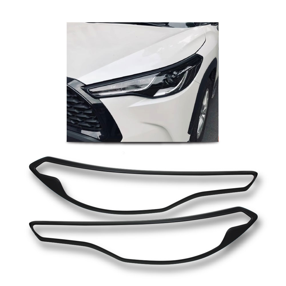 COROLLA CROSS HEADLIGHT TRIMS 2 PIECE SET BLACK-D9-CRAHLBK