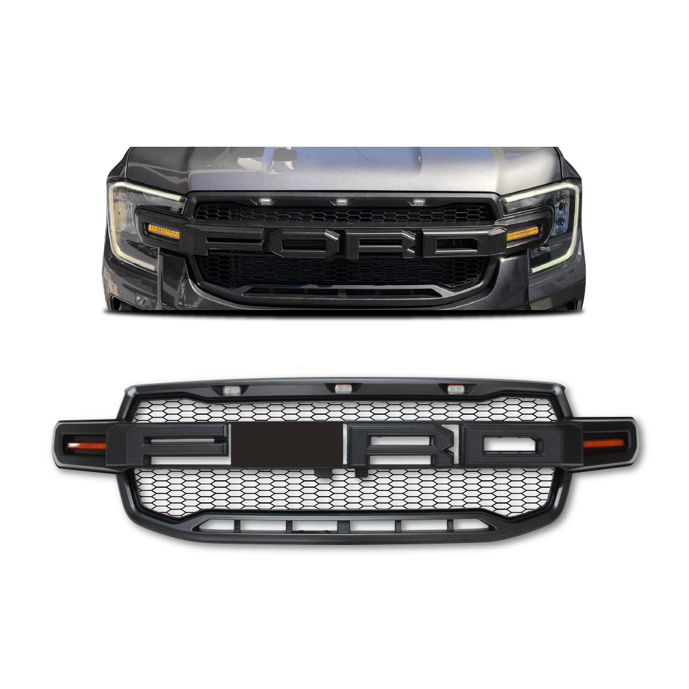 RANGER 2023+ NEXT GEN RAPTOR STYLE LED SEQUENTIAL GRILL BLACK LETTERING-D9-FD2023GRLEDS