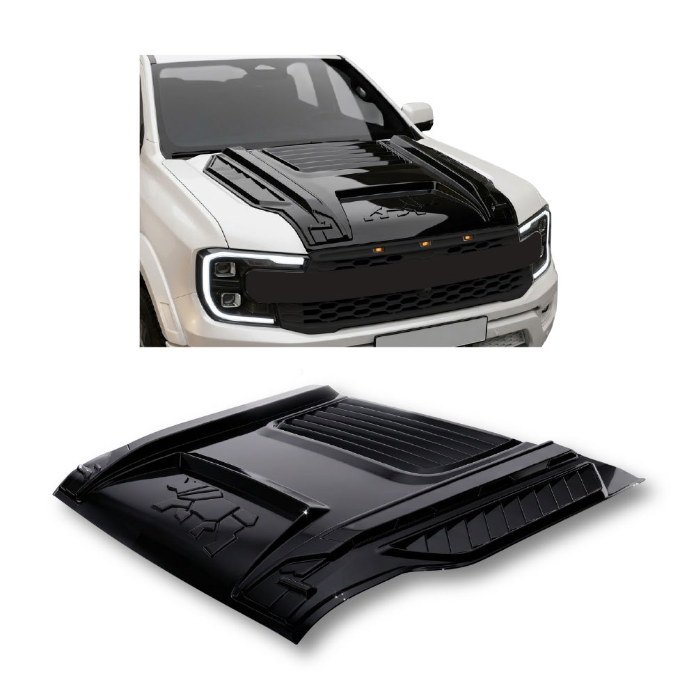 RANGER 2023+ RHINO BONNET SCOOP GLOSS BLACK-D9-FD2023BSR