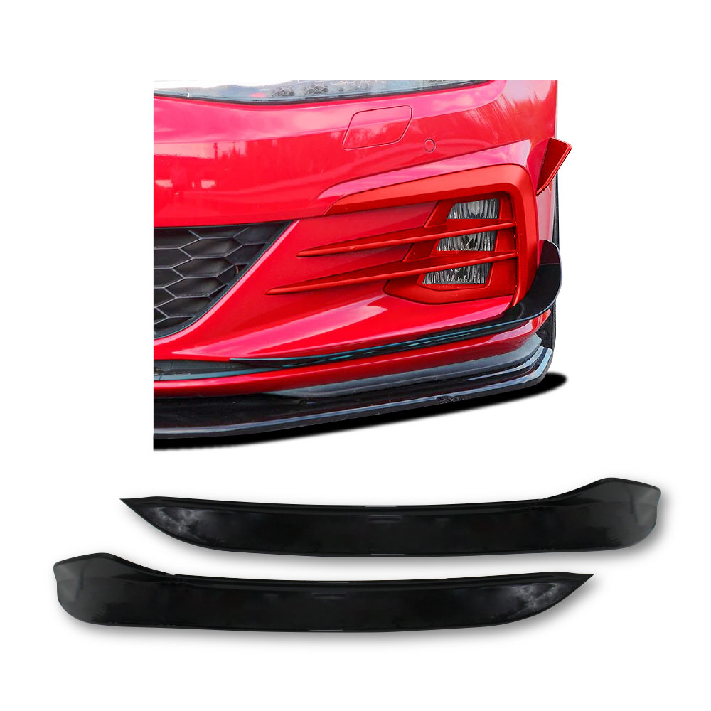 GOLF 7.5 GTI 2017+ FRONT BUMPER CANARDS GLOSS BLACK-PFSP914GTIC
