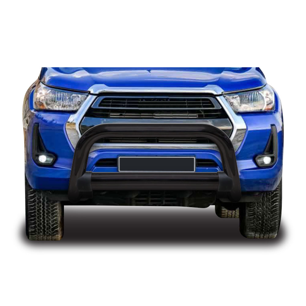 HILUX RAIDER 2021+ 3 INCH NUDGE BAR BLACK-NBBKTOY21R