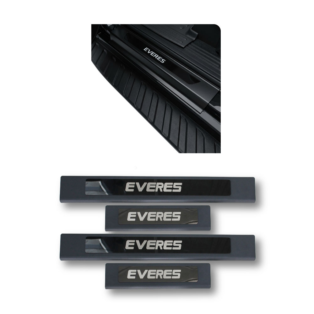 EVEREST 2015-2021 PLASTIC STEP SILLS 4 PIECE SET BLACK-D9-FESTEPABS