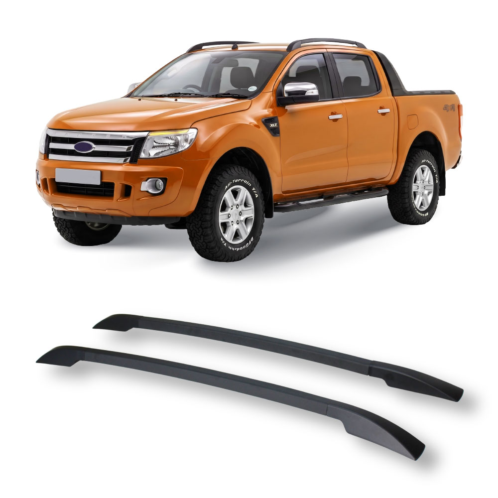 RANGER 2012+ STICK ON RAISED ROOF RACKS BLACK-D9-FD06B3M
