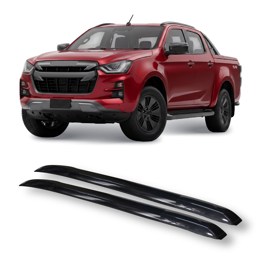 ISUZU 2022+ BOLT ON FLAT ROOF RACKS BLACK-D9-IZ2020RRB