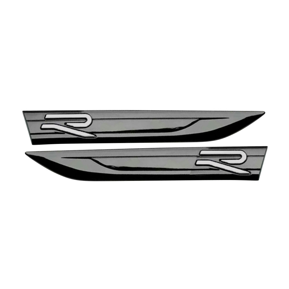 GOLF 8 STYLE R LOGO FENDER ARROW BLACK WITH SILVER-CHRV-G8AFSIL