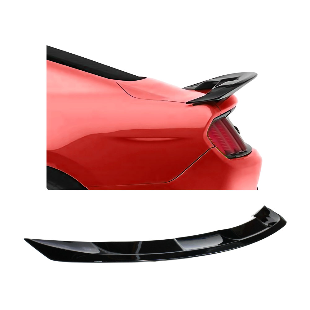 MUSTANG 6TH GEN S550 2015-2023 GT500 STYLE BROAD BOOT SPOILER GLOSS BLACK-BSPMUSTANG2