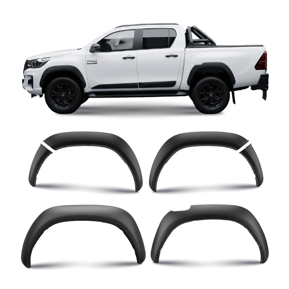 HILUX GD-6 2016+ LEGEND 50 OE STYLE 4 INCH WHEEL ARCHES BLACK-D9-RHARCHOEST