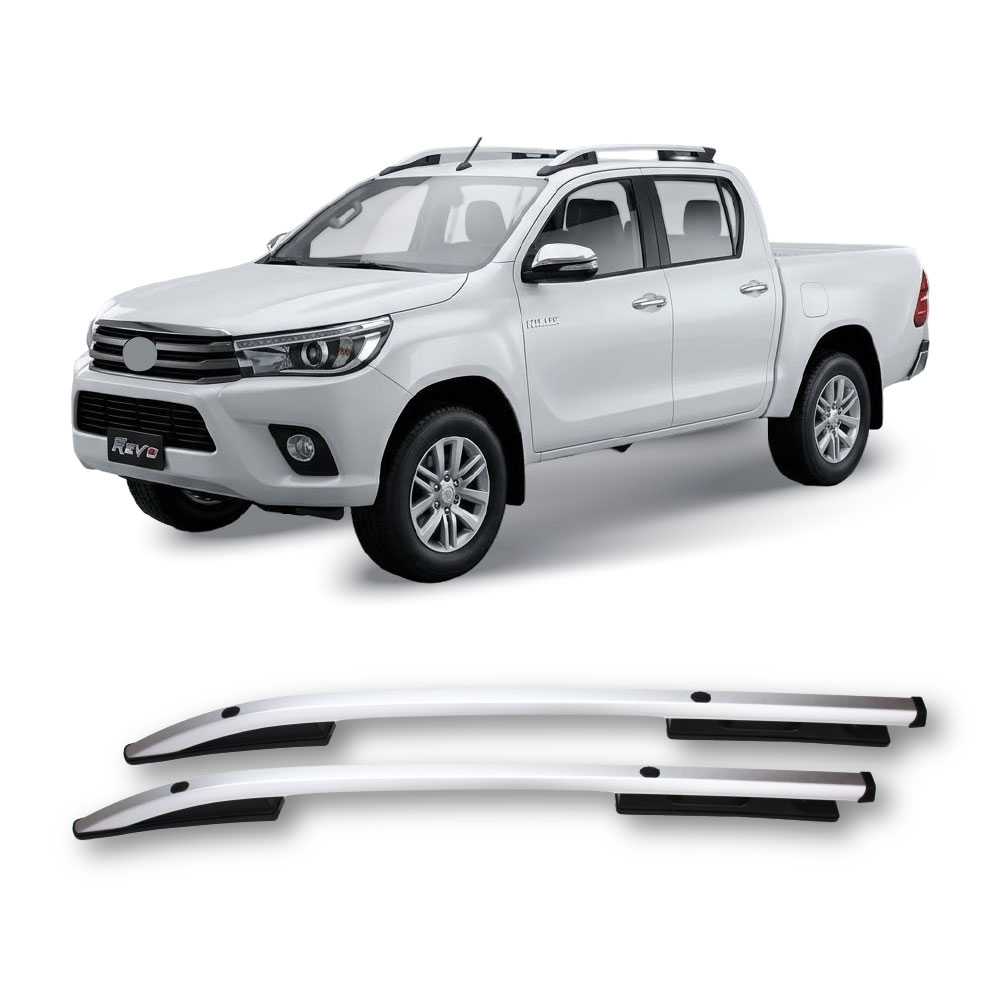 HILUX REVO 2016+ BOLT ON RAISED ROOF RACKS SILVER-D9-RHRRBOLT