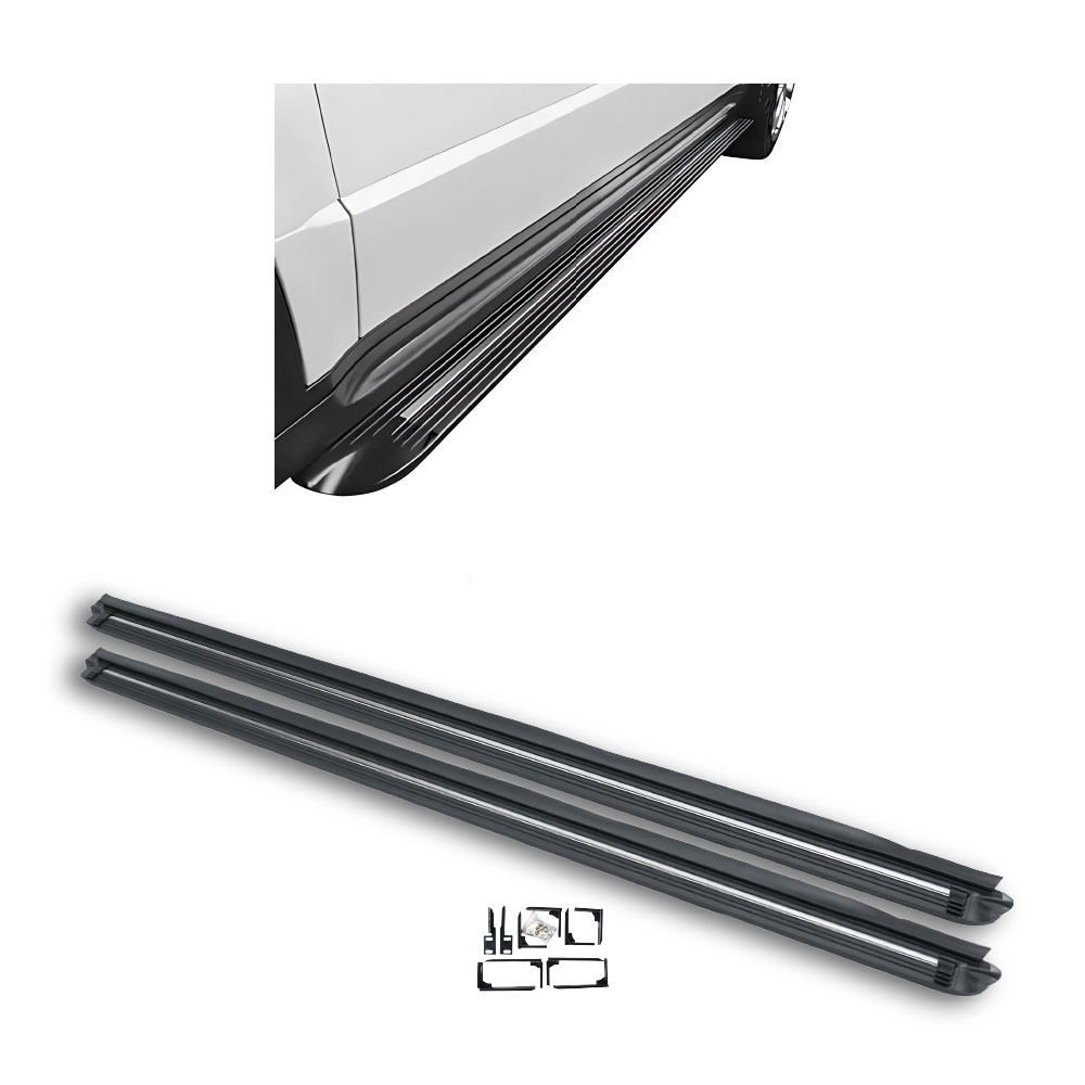 MERCEDES VITO W447 LONG WHEEL BASE RUNNING BOARDS 2.6M BLACK WITH CHROME-SS1OEMBVITO