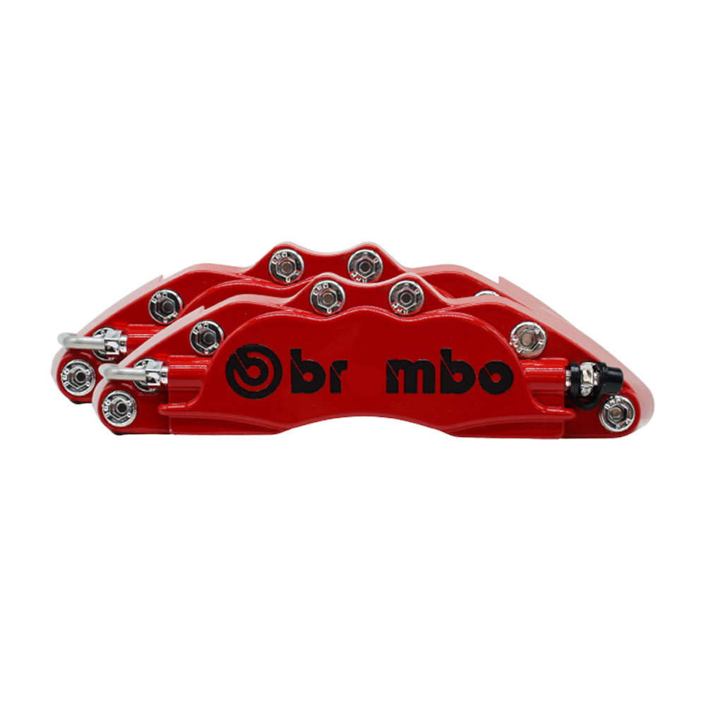 BREMBO LARGE BRAKE CALIPER COVERS STEEL ALLOY RED-BREMBO2RED