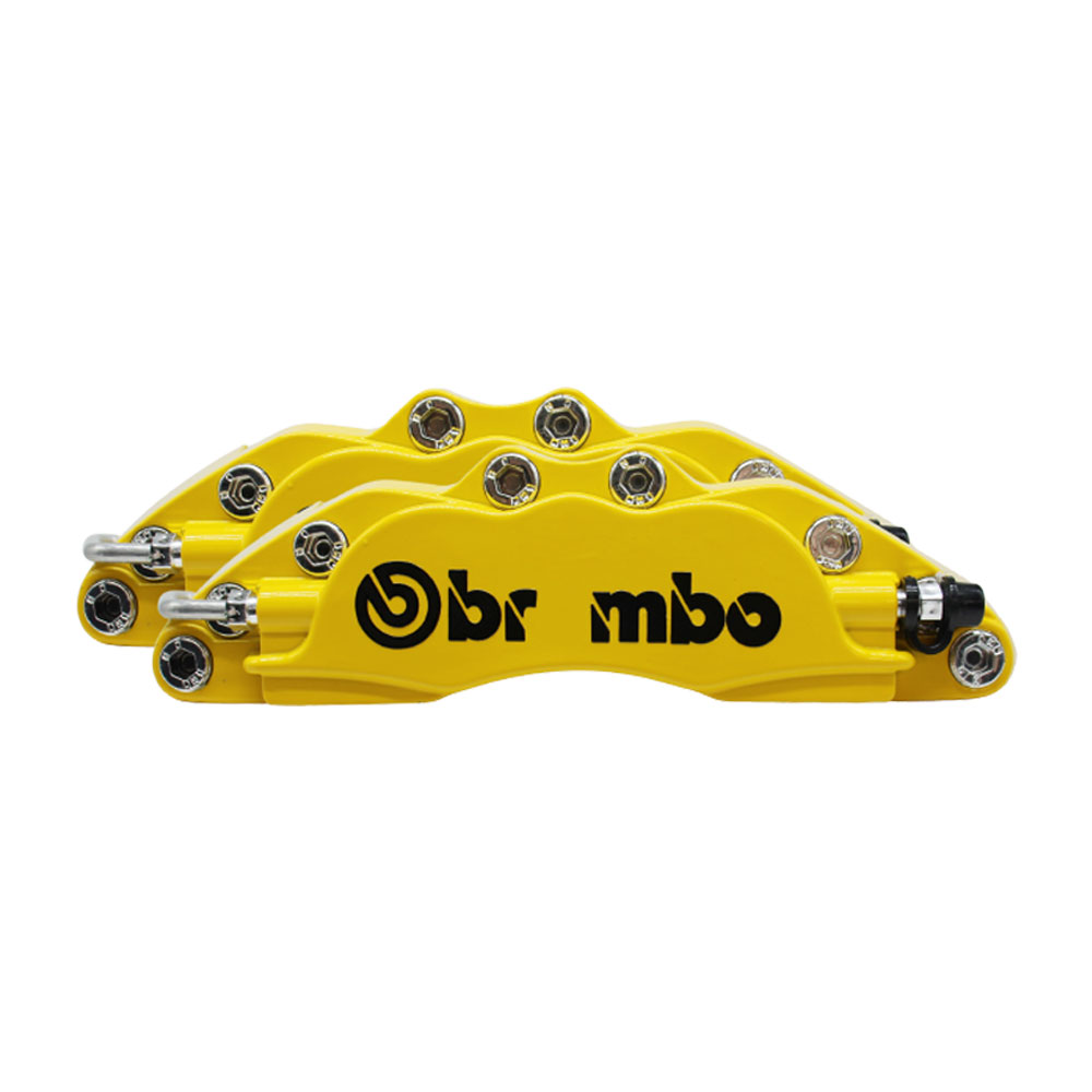 BREMBO LARGE BRAKE CALIPER COVERS STEEL ALLOY YELLOW-BREMBO2YELL