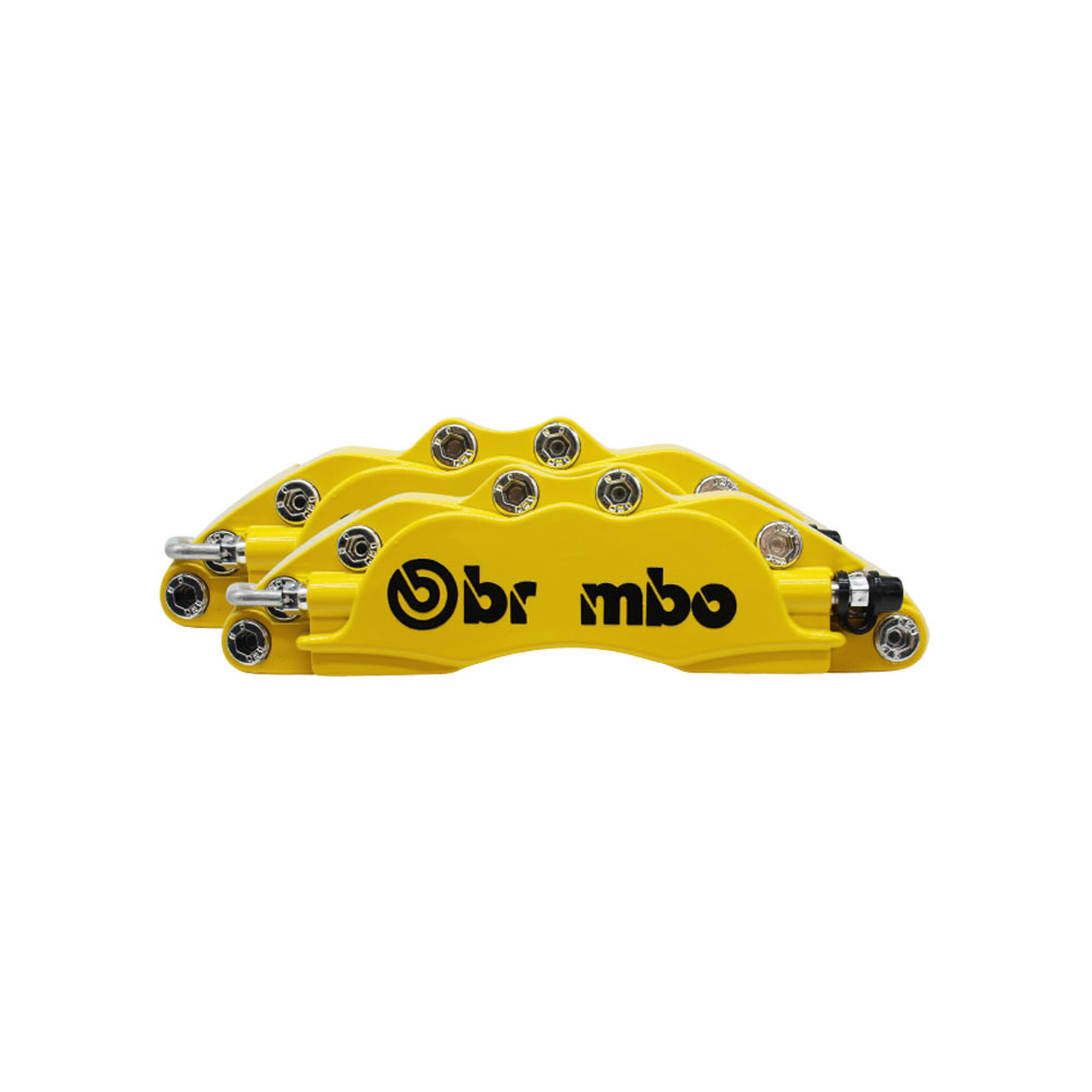 BREMBO MEDIUM BRAKE CALIPER COVERS STEEL ALLOY YELLOW-BREMBO3YELL
