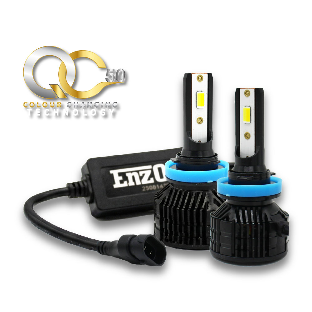 ENZO QC50 H8 50 WATT COLOUR CHANGING LED BULBS NON FLASHING-LEDQC50WH8