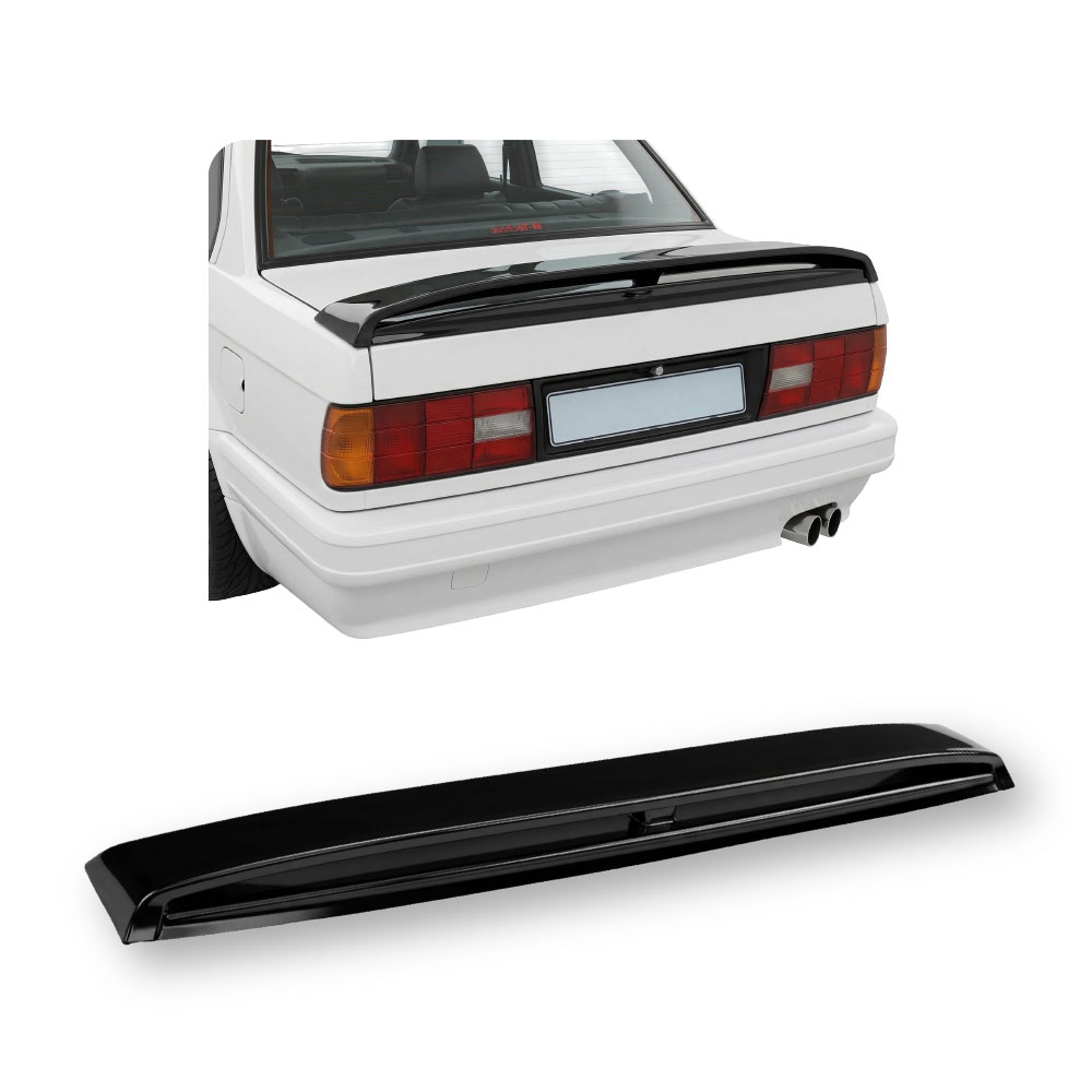 BMW E30 325is PLASTIC BOOT SPOILER GLOSS BLACK-BMWE30BSPISGB