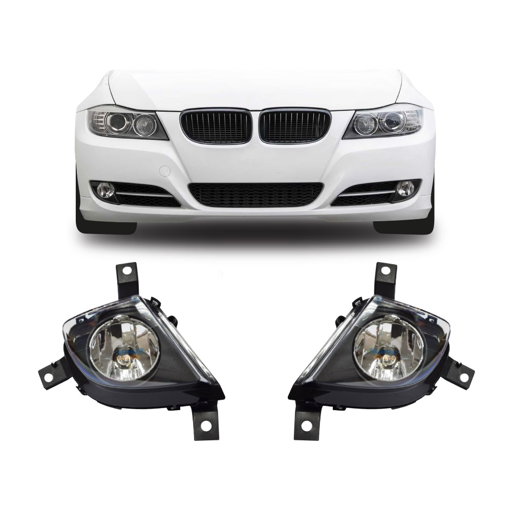 BMW E90 LCI NON SPORT CLEAR FOG LIGHTS 2 PIECE SET-SLBME90LCI