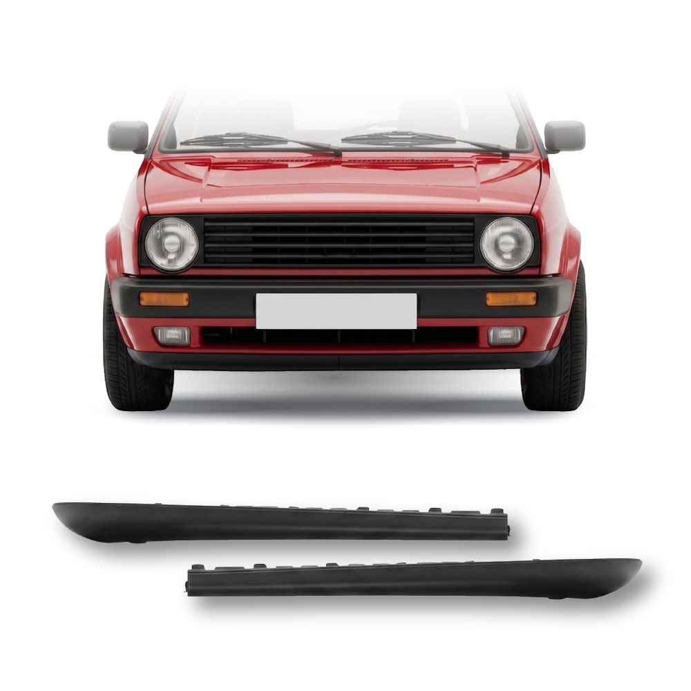 GOLF 2 + JETTA 2 8 VALVE FRONT LIP 2 PIECE BLACK-PFSP1TW