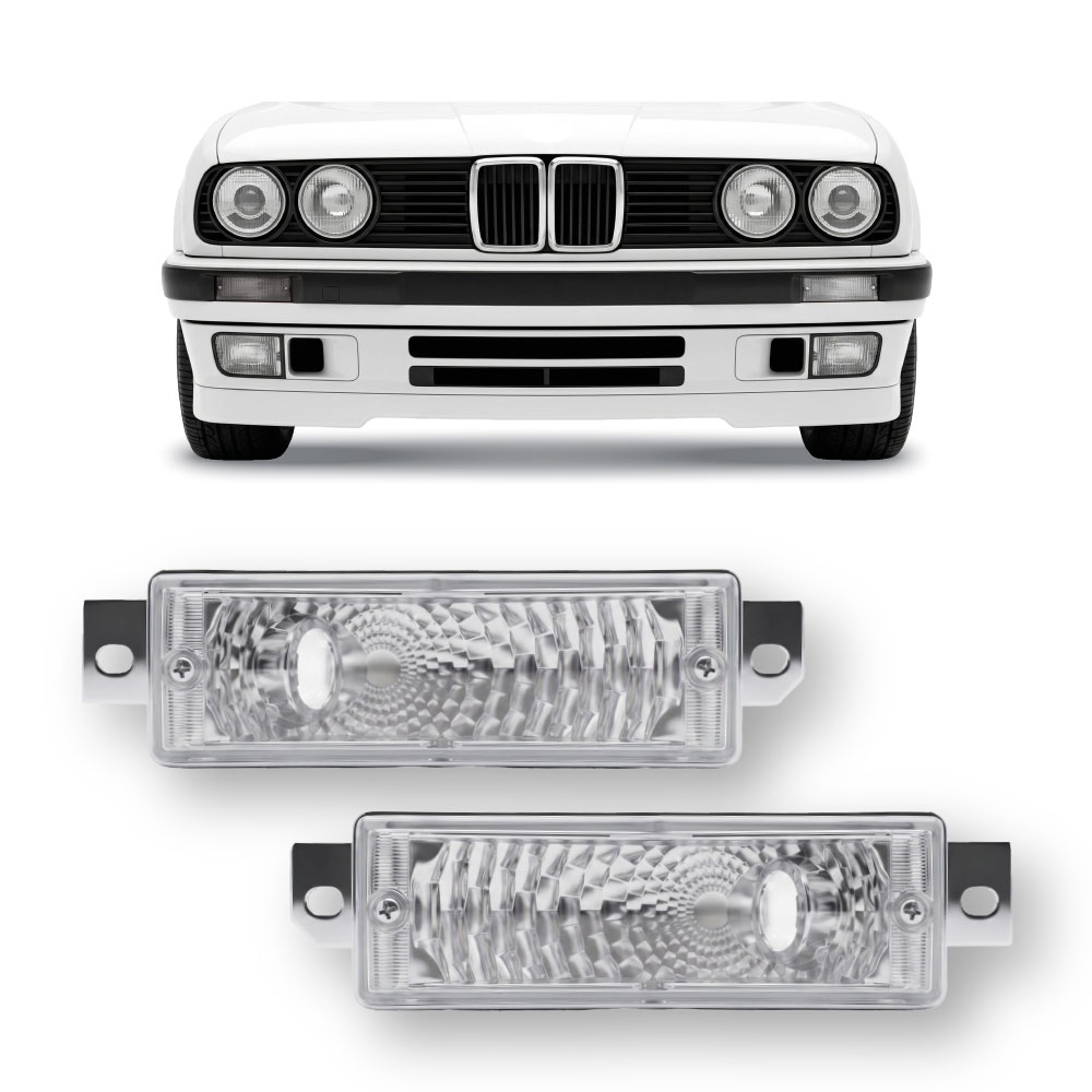 BMW E30 OE STYLE BUMPER INDICATOR CRYSTAL-BIBME30S